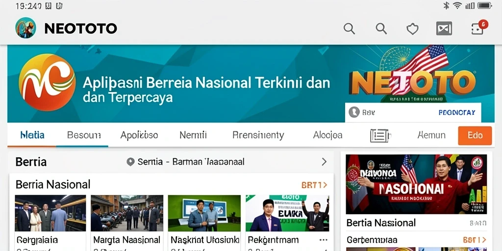 Tampilan antarmuka NEOTOTO yang modern dan informatif.