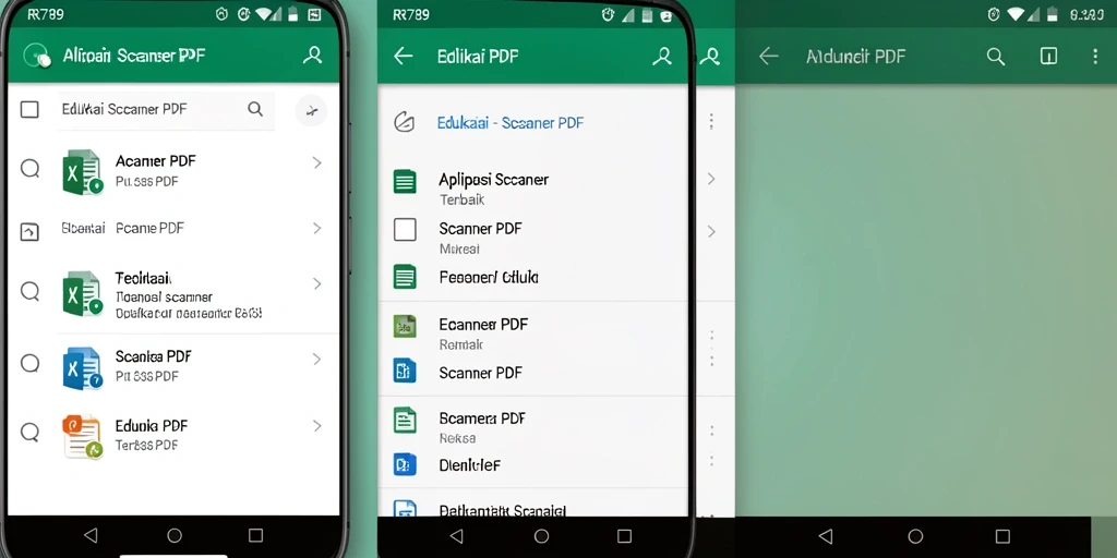 Antarmuka aplikasi RR789 untuk pemindaian PDF yang mudah digunakan.