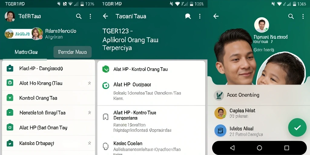 Antarmuka TGER123 menampilkan kontrol dan pemantauan orang tua yang efisien.