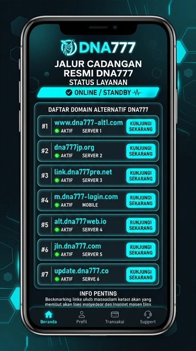 Tampilan link alternatif dna777